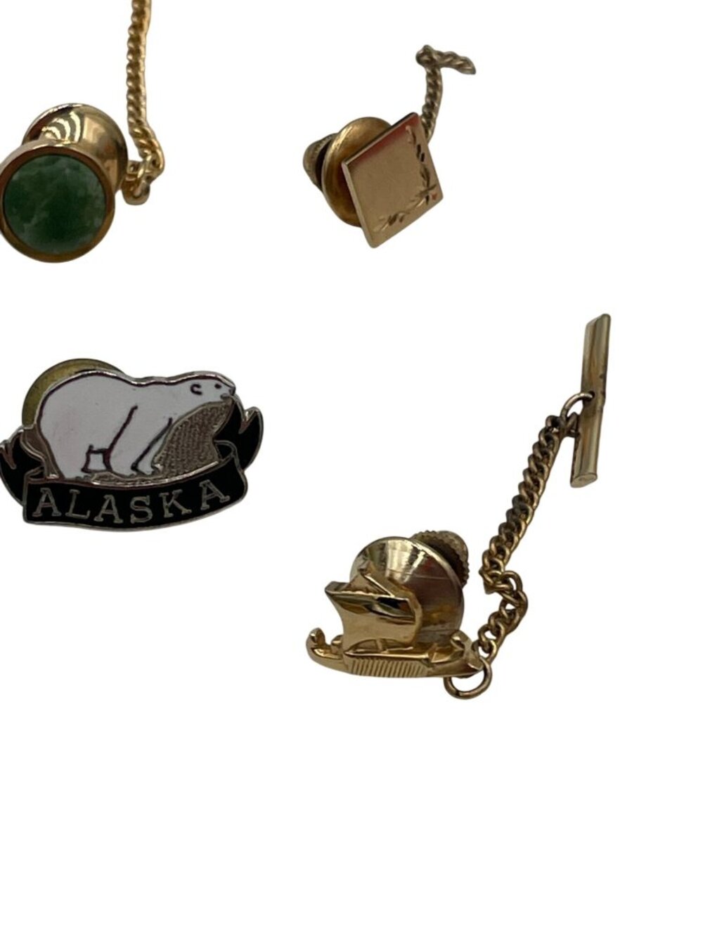 Vintage Gold-Tone Tie Bars Cufflinks & Lapel Pins Assorted Lot By Swank & Simmon